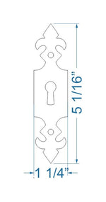 HE-323-S Renaissance Iron Escutcheon Plate Small