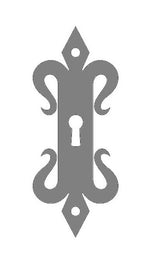 HE-325 Spanish Mission Iron Escutcheon Plate