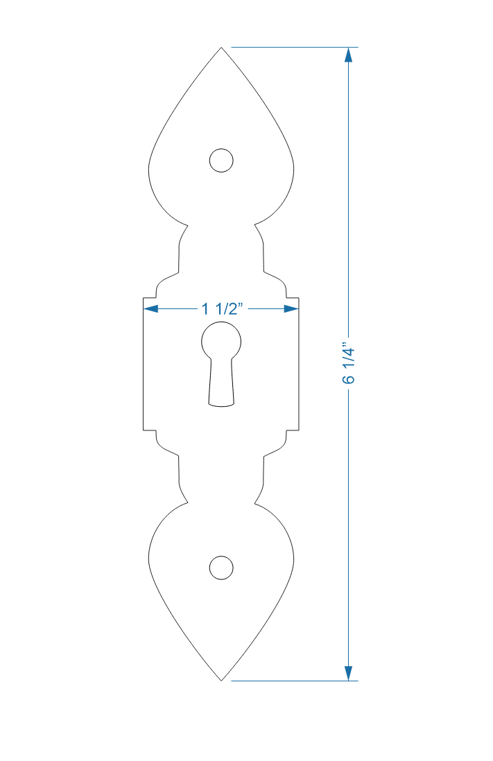 Tudor Escutcheon Plate