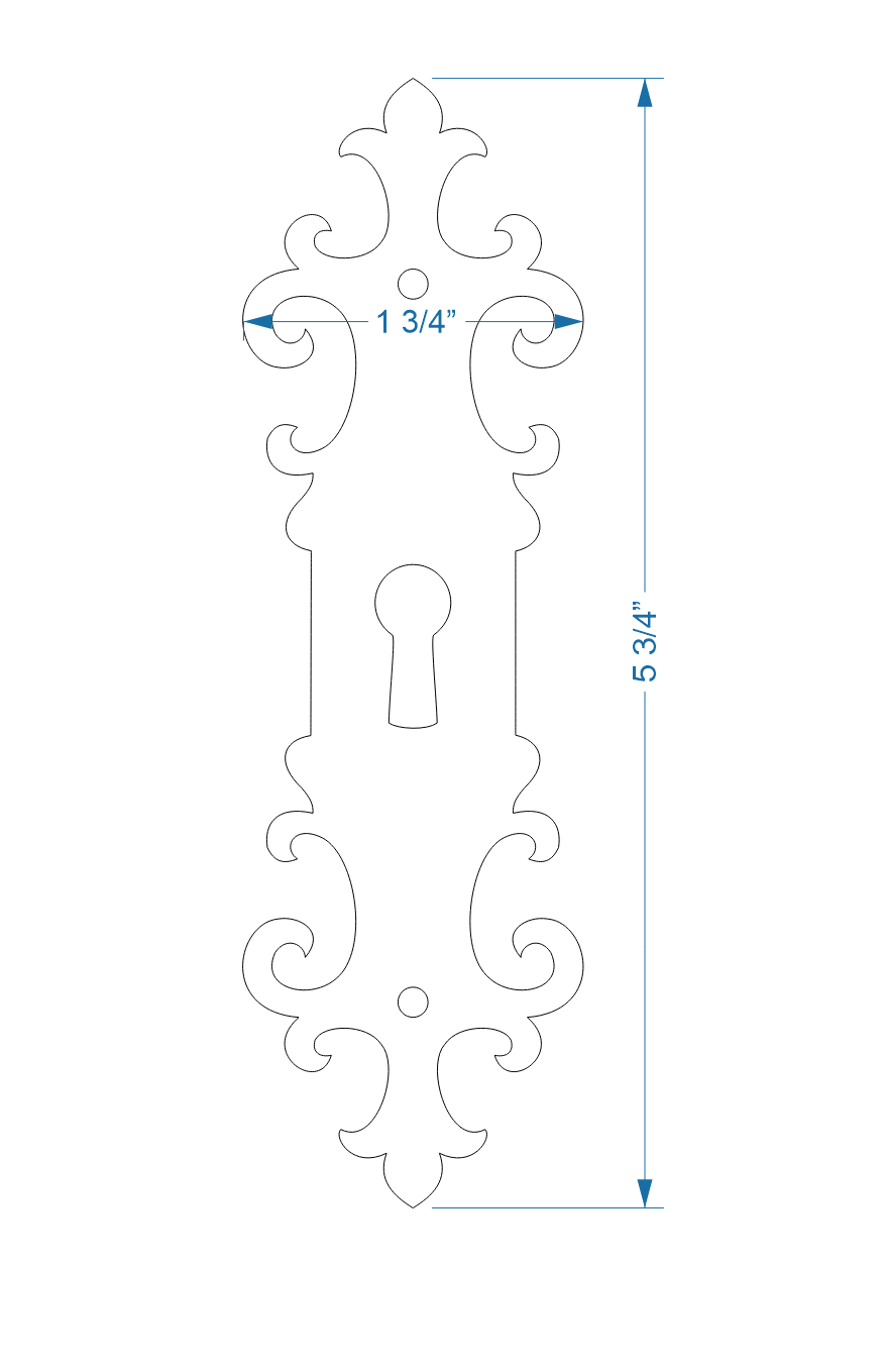 Gothic Cathedral Escutcheon Plate