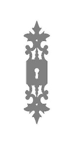 HE-339 German Castle Iron Escutcheon Plate