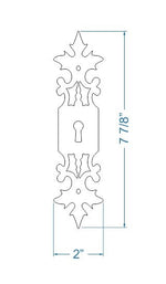 HE-339 German Castle Iron Escutcheon Plate