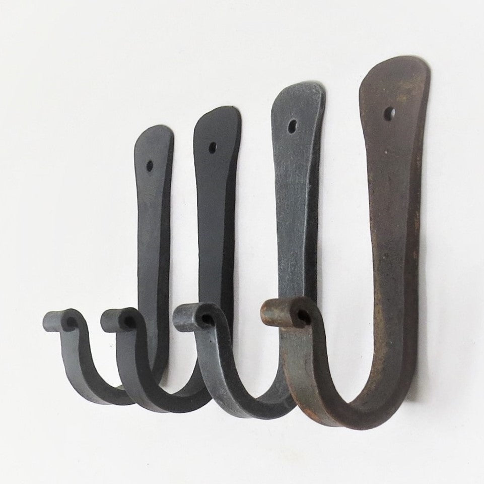 Hat and Coat Hooks in Polished Steel and Wrought Iron, 1960 for sale at  Pamono