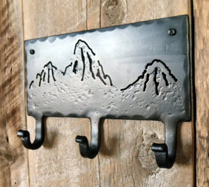 3 Peaks Teton Mountain Coat Hooks - Old West Iron