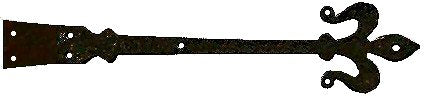 Florence Fleur De Lis Iron Garage Door Dummy Hinge Strap
