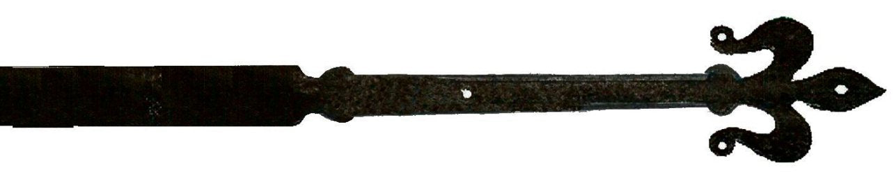 XL Florence Fleur De Lis Iron Faux Hinge Strap