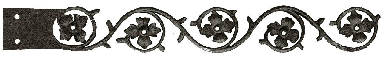 XL Finnish Folk Ironwork Faux Hinge Strap