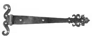 Romantic Wrought Iron XL Functioning Hinge Strap - Old West Iron