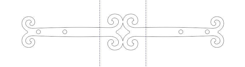 Middle Age Europe Iron Mantel Strap