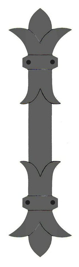 Babylonian Fleur De Lis Iron Push Plate
