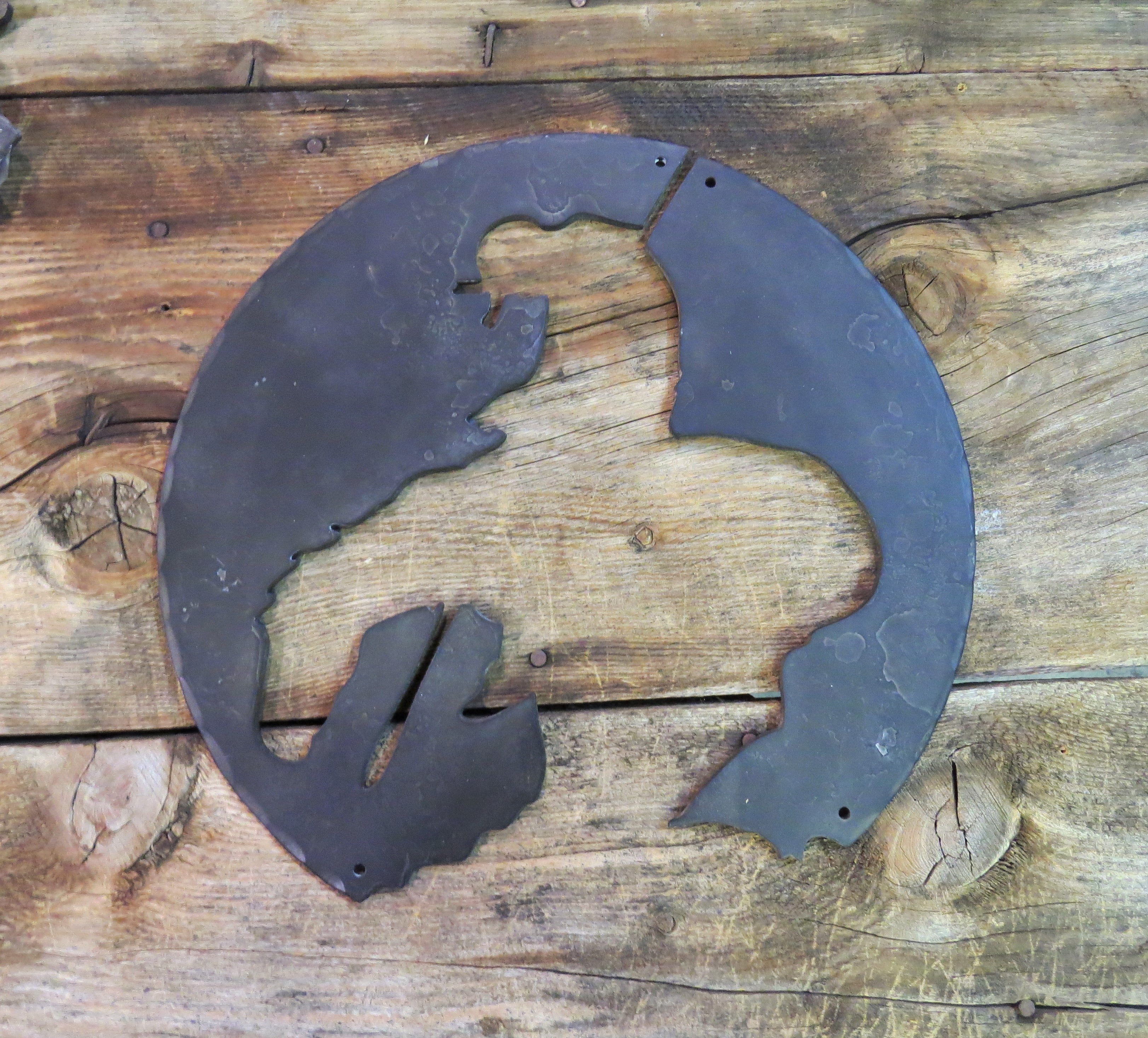 Native American Silhouette Iron Cutout Wall Sign