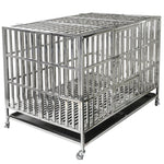Heavy Duty Steel Dog Cage Kennel Playpen for Training Large Dog with Double Doors & Locks Design Pet Crate Pet Accessories