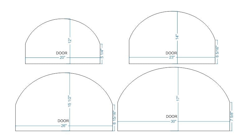 MD-200-A Basic Arched Freestanding Pizza Oven Door