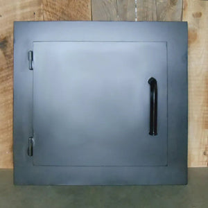 Scandinavian Rectangle Hinged Pizza Oven Door - Old West Iron