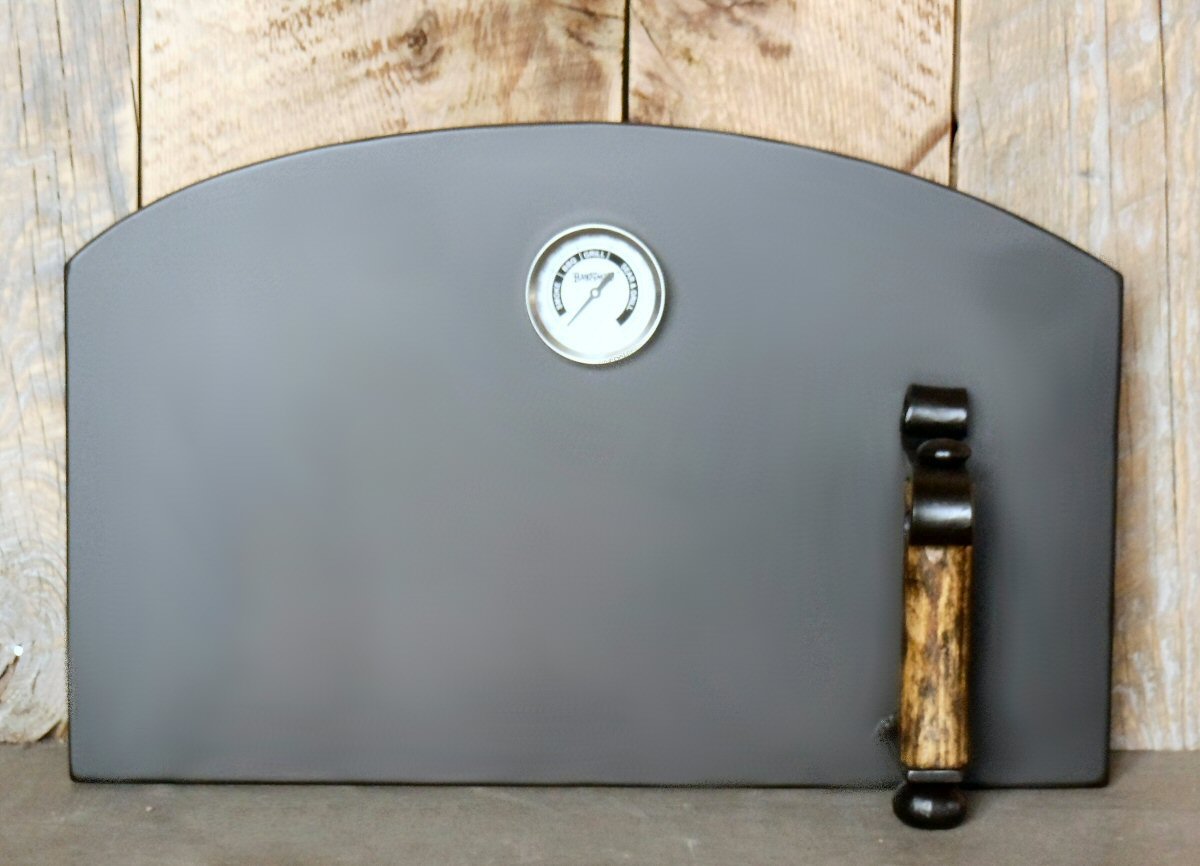 XL Spanish Colonial Arched Hinged Pizza Oven Door sleek modern