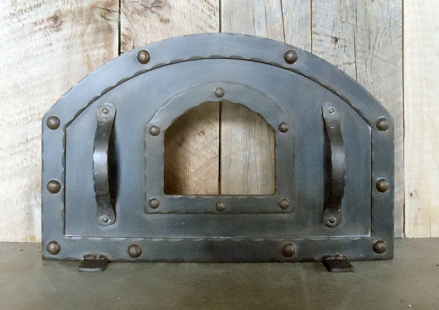 Rustic Farmhouse Arched Freestanding Pizza Oven Door Outdoor Grill Accessories Pizza Door