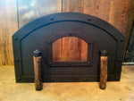 Rustic Farmhouse Arched Freestanding Pizza Oven Door Outdoor Grill Accessories Pizza Door