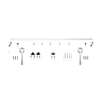 Miseno MBDH0505X78 78-3/4" Bearing Roller Strap Barn Door Hardware Kit Door Hardware Barn Door Hardware