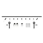 Miseno MBDH0505X78 78-3/4" Bearing Roller Strap Barn Door Hardware Kit Door Hardware Barn Door Hardware