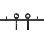 Miseno MBDH0505X78 78-3/4" Bearing Roller Strap Barn Door Hardware Kit Door Hardware Barn Door Hardware