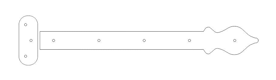 Cottage Iron Functioning Hinge Strap