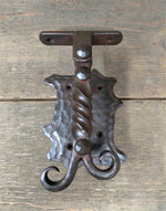 nordic style handrail bracket in rusty metal finish