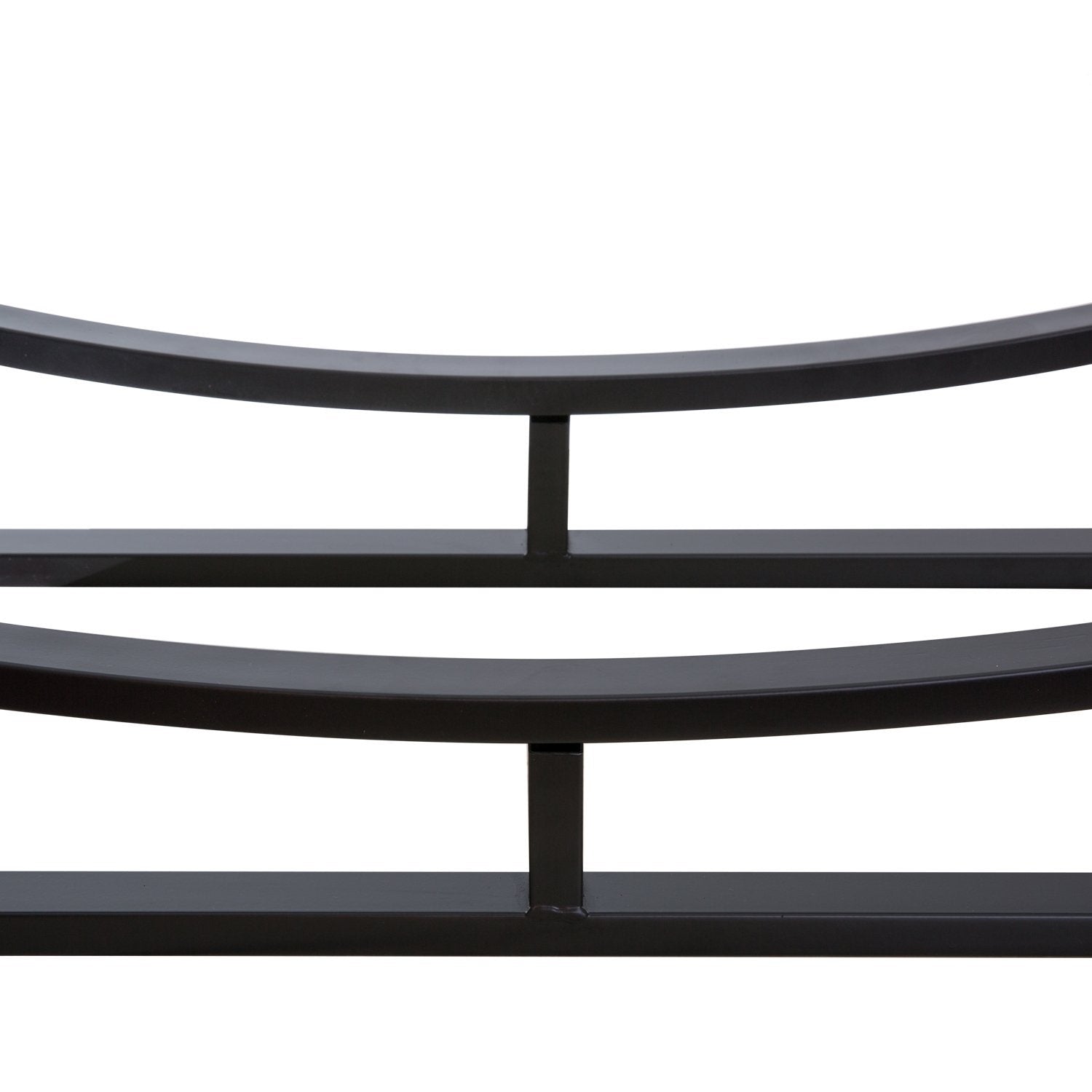 PHI VILLA Heavy Duty Firewood Racks Indoor/Outdoor Log Rack with Kindling Holder, 30 Inches Tall, Black Fireplace Accessory