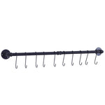 Pot Bar Rack Wall Mounted Pans Hanging Rail Kitchen Hanger with Hooks Pot Racks Kitchen Accessory