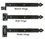Rustic Wrought Iron XL Functioning Hinge Strap