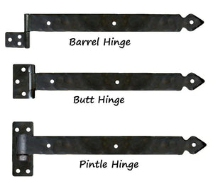 Rustic Wrought Iron XL Functioning Hinge Strap - Old West Iron