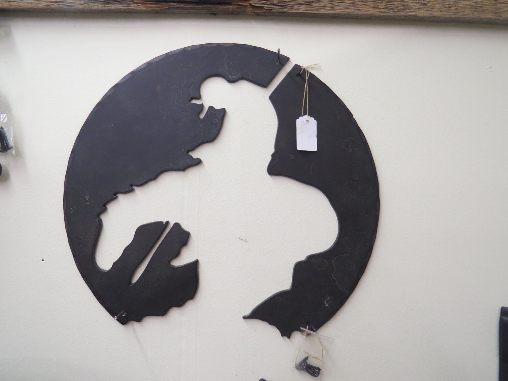Native American Silhouette Iron Cutout Wall Sign