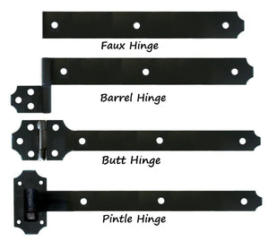 Transitional Wrought Iron XL Functioning Hinge Strap - Old West Iron