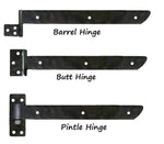 Tuscan Wrought Iron Functioning Hinge Strap