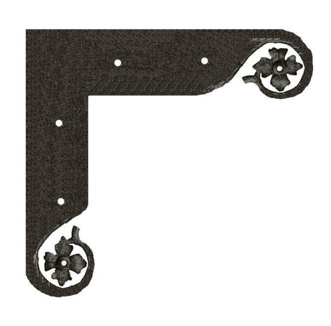 Finnish Folk Ironwork "L" Plate