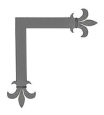 Egyptian Fleur De Lis Iron "L" Plate - Old West Iron