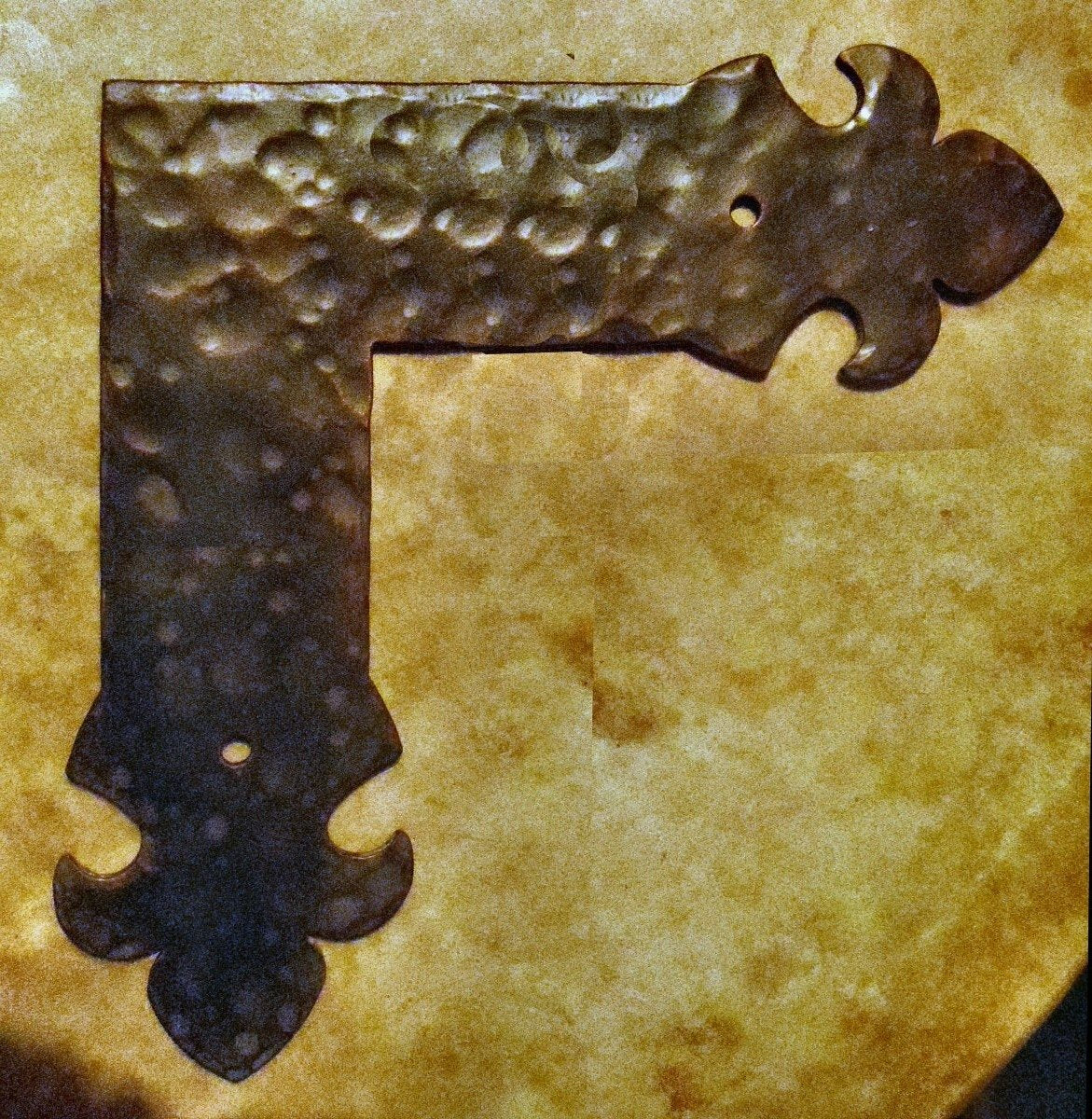 British Fleur De Lis Iron "L" Plate