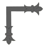 Babylonian Fleur De Lis Iron "L" Plate - Old West Iron