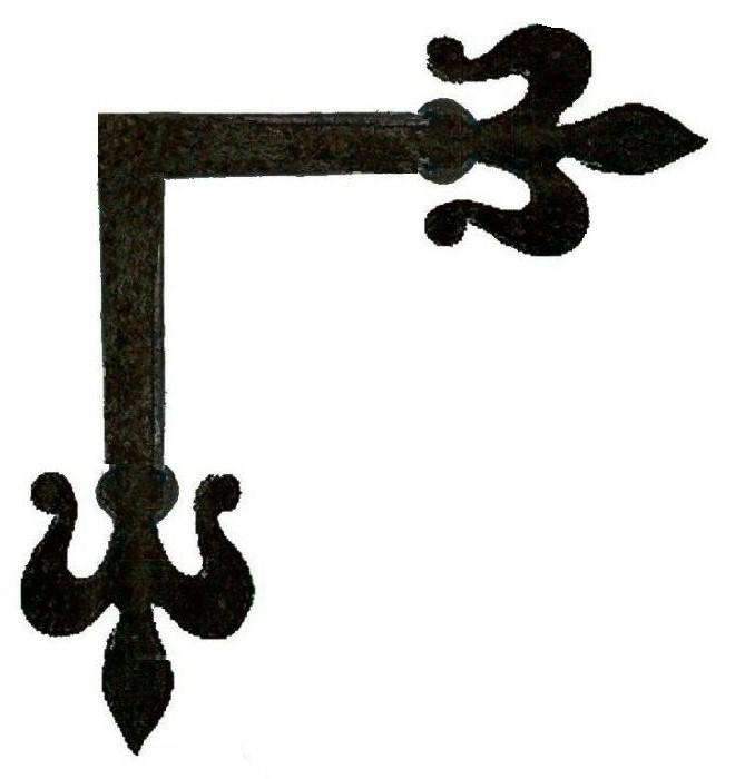 Florence Fleur De Lis Iron "L" Plate