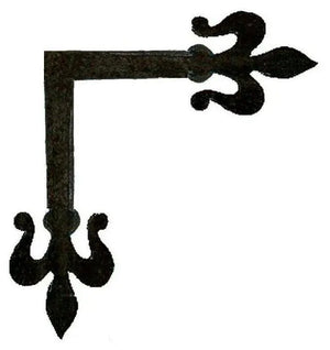 Florence Fleur De Lis Iron "L" Plate - Old West Iron