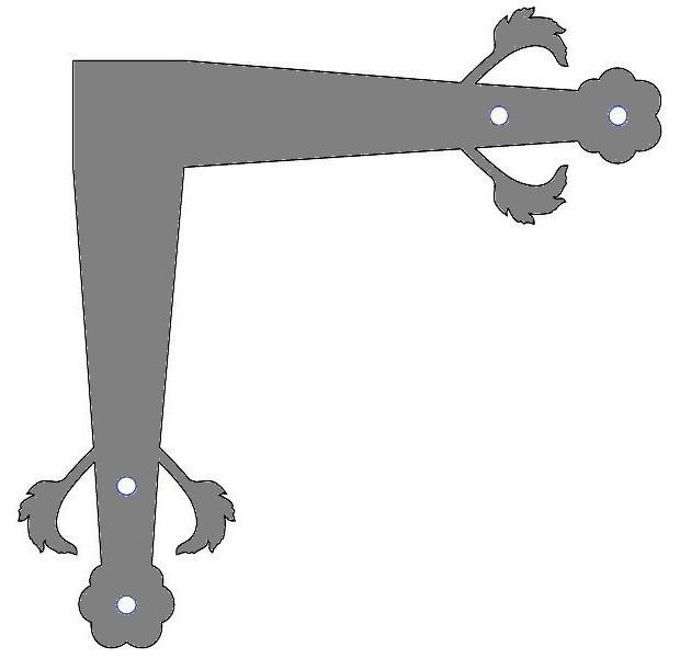 German Castle Iron "L" Plate