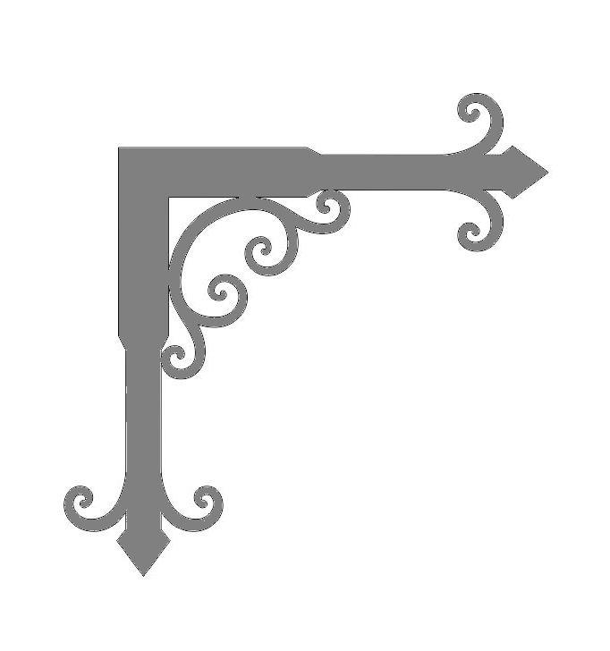 Chateauesque Iron "L" Plate