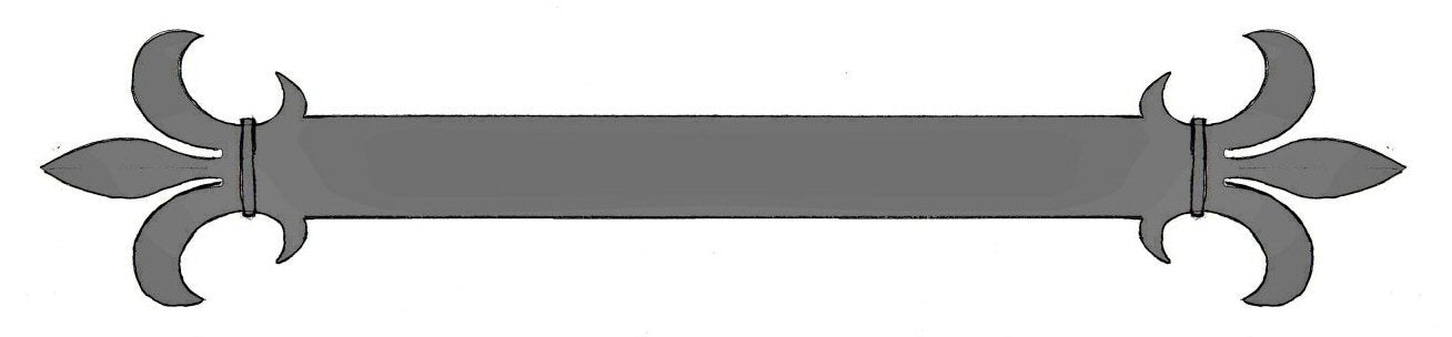 Bracelet droit en fer fleur de lys égyptien