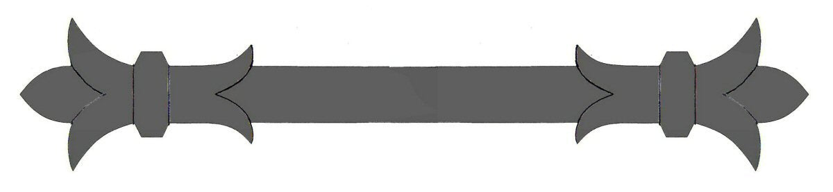 Babylonian Fleur De Lis Iron Straight Plate