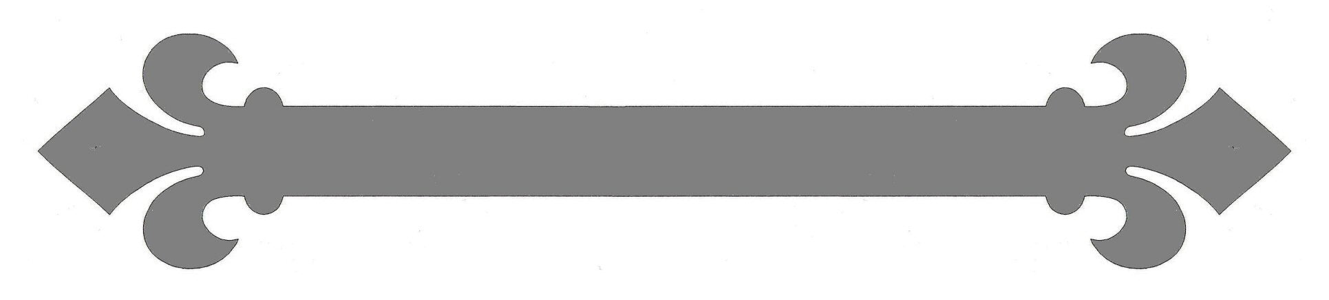 Correa recta de hierro Dunmow Crest Fleur De Lis