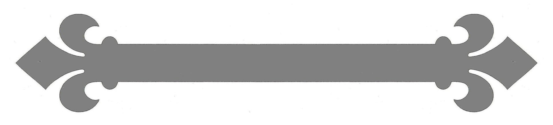 Dunmow Crest Fleur De Lis Iron Straight Strap