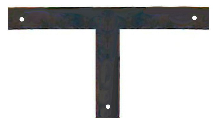 Plain Straight Iron "T" Strap