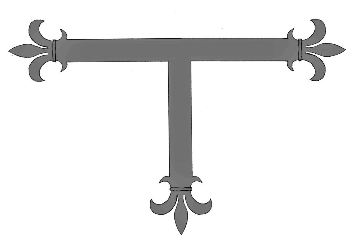 Bracelet en "T" en fer fleur de lys égyptien