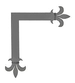Egyptian Fleur De Lis Iron "L" Strap - Old West Iron