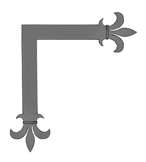 Egyptian Fleur De Lis Iron "L" Strap - Old West Iron