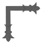 Babylonian Fleur De Lis Iron "L" Strap - Old West Iron